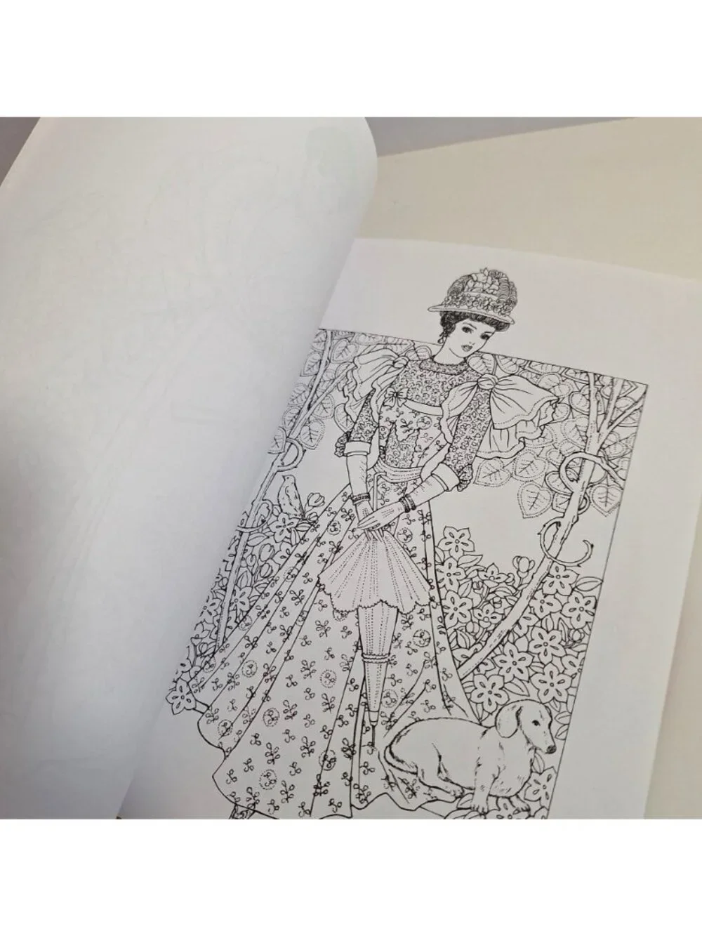 Creative Haven Art Nouveau Animal Fashions Fanciful Faces Coloring Books Lot - Picture 7 of 12